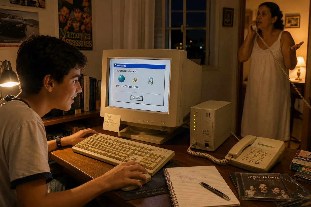 Internet discada: o barulho que avisava a casa inteira que alguém ia entrar na internet
