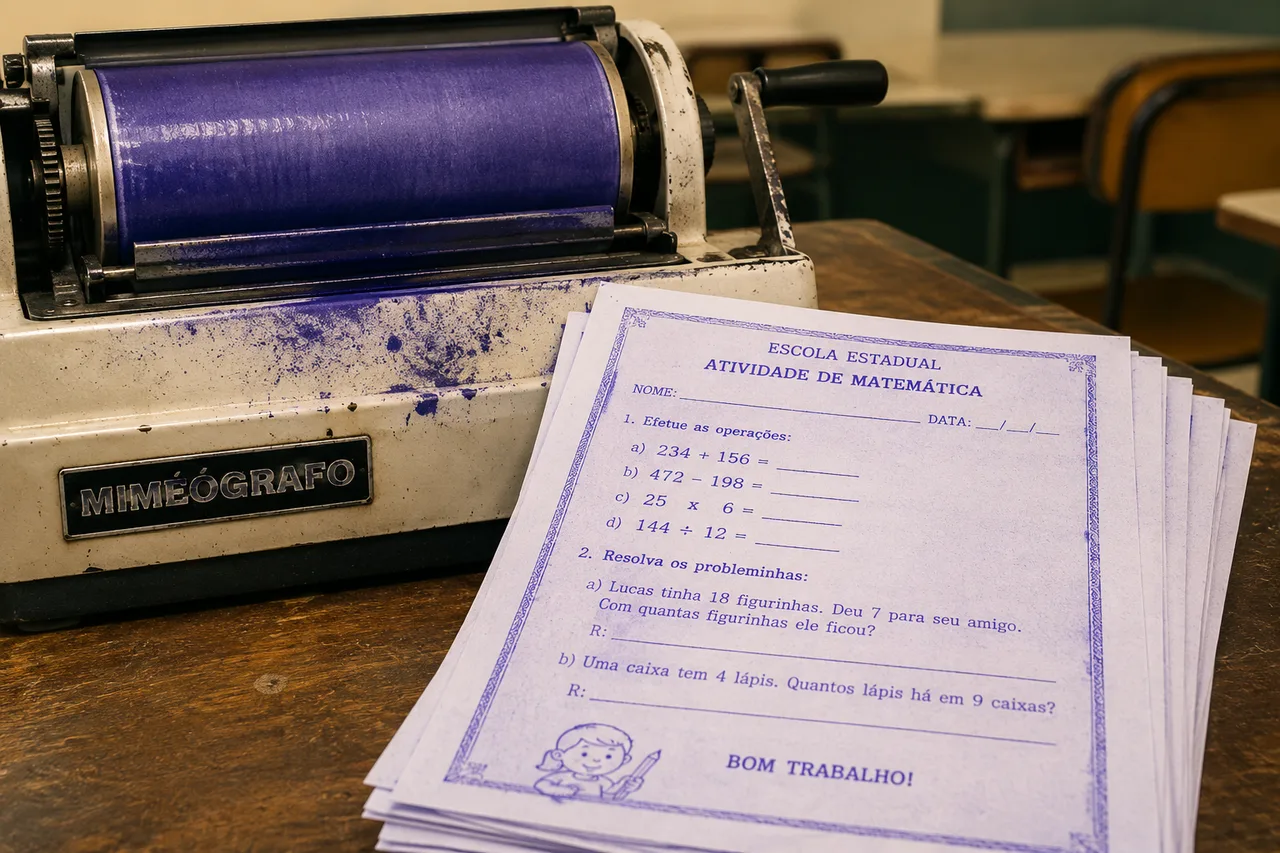 Mimeógrafo: o cheiro da prova recém-impressa que marcou a escola brasileira